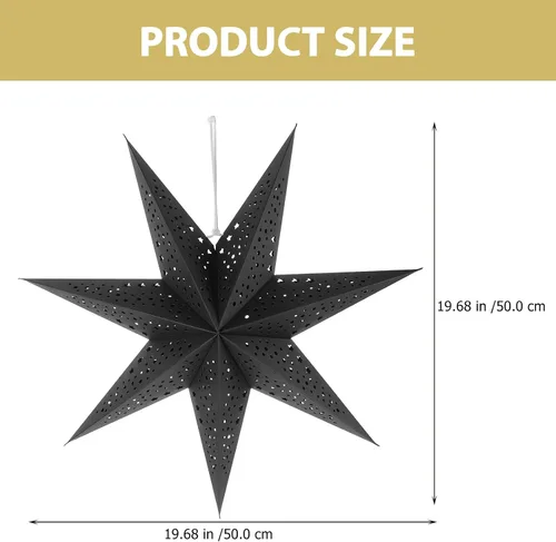 Vista 2 de 3 faroles de papel con estrellas de Navidad 3D colgantes de 20 pulgadas para Navidad, carnaval, boda, baile de graduación, decoraciones de fiesta