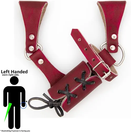 Vista 18 de Armory Replicas™ - Rana espada de cuero hecha a mano – Disfraz medieval LARP hebilla ajustable y cinturón de arma con cable soporte