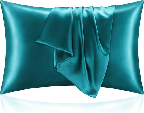 Vista 19 de BEDELITE Funda de almohada de satén para cabello y piel, súper suave y refrescante similar a las fundas de almohada de seda, paquete de 2 con cierre