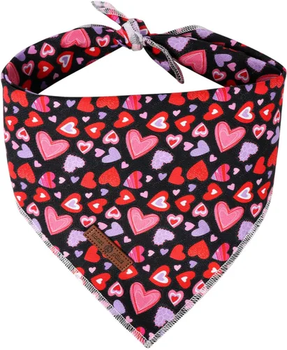 Vista 29 de Lionet Paws Bandana de Acción de Gracias para perro, lavable, de algodón, pañuelo triangular, pañuelo de pavo para perros pequeños, medianos