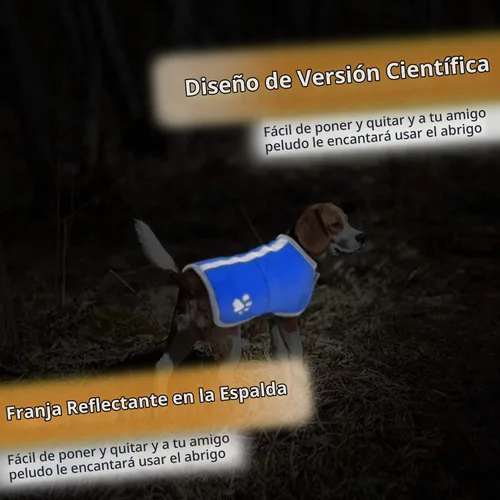 Vista 6 de Chamarra para perros, para climas fríos, reversible, forro polar para Invierno, chaleco, para mascotas, impermeable, XS, Azul