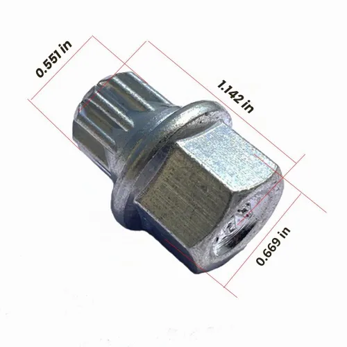 Vista 3 de Adaptador antirrobo de llave de tuerca de bloqueo de rueda de 11 estrías 8D0601139F001 compatible con ABC 11 dientes (puntiagudos) 1997-2007 VW