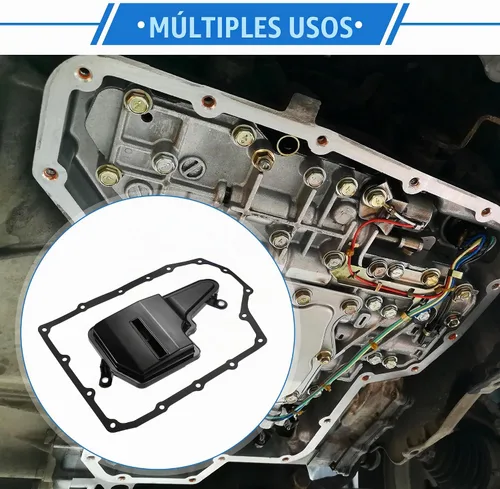 Vista 2 de Kit de filtro de transmisión automática compatible con Mazda 3 2012-2024 para Mazda 6 2014-2021, filtro de transmisión de motor negro de plástico
