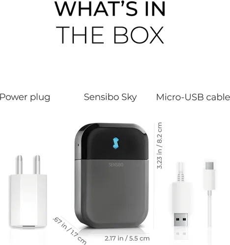 Vista 7 de Sensibo Sky control para aire acondicionado con Wi-Fi, compatible con iOS y Android, funciona con Amazon Alexa & Google Home