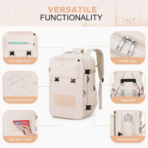 Vista 7 de Maelstrom - Mochila de viaje para hombres y mujeres, portátil de 17.3 pulgadas con compartimento para zapatos Detachable Crossbody Bag