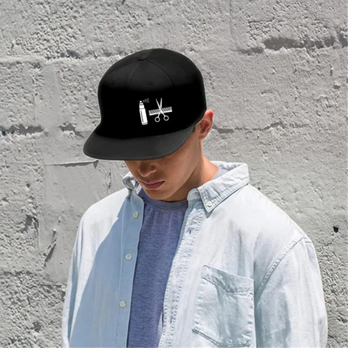 Vista 3 de Sombreros de Jesucristo para hombre, gorra de visera plana para hombre, mochila negra a presión, gorra de béisbol negra