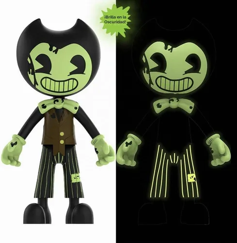 Vista 4 de Bendy And The Ink Machine Bendy And The Dark Revival - Figura de acción Gitd de 5 pulgadas - Bendy