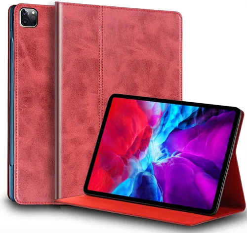 Vista 9 de Funda de piel auténtica para iPad Pro de 11 pulgadas de 4ª/3ª/2ª/1ª generación, carcasa protectora de piel auténtica para 2022/2021/2020/2018