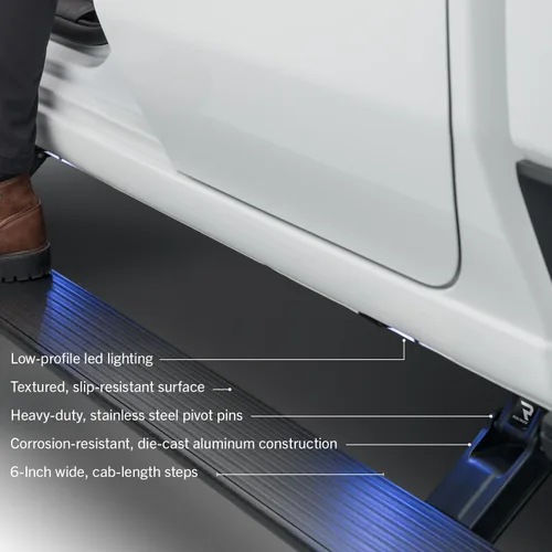 Vista 4 de AMP Research 76153-01A PowerStep Sistema de conexión y uso de estribos resistentes