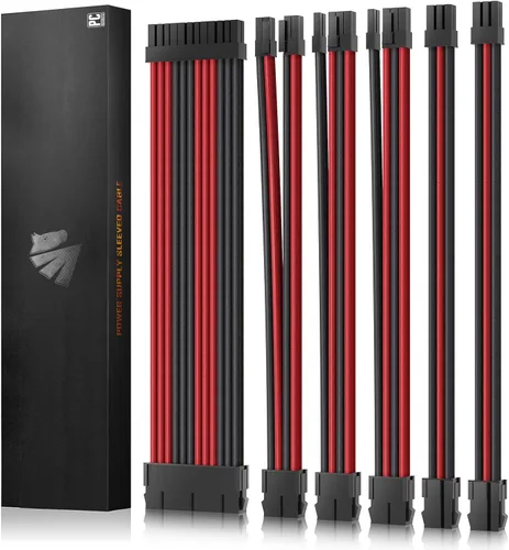 Vista 15 de ASIAHORSE Cables de alimentación de extensión de cable PSU 16AWG, cable de extensión de manga modificada para requisitos particulares de la fuente