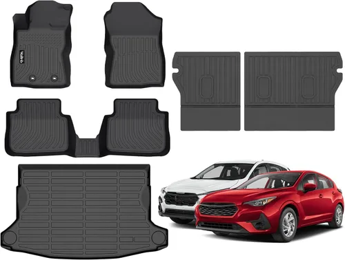 Vista 82 de Tapetes de piso para todo clima y forro de carga con respaldo para Chevrolet Suburban de 7 asientos 2021-2025 / GMC Yukon XL de 7 asientos