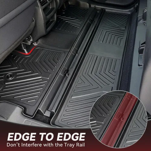 Vista 13 de YITAMOTOR Tapetes para vehículo compatibles con Honda Ridgeline Crew Cab 2017-2026, tapetes de piso de ajuste personalizado TPE para todo