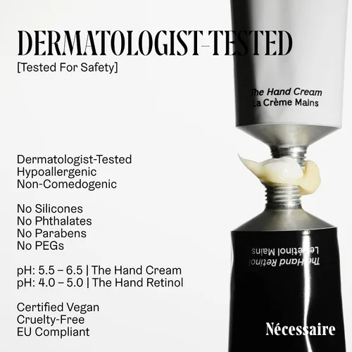 Vista 7 de Nécessaire The Hand Duo – El Set de Regalo de Vacaciones de Crema de Manos + Tratamiento de Manos con Retinol para Manos Secas – Humedad Diaria +