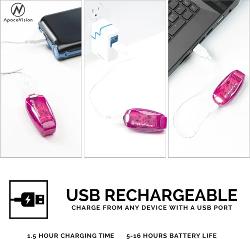 Vista 4 de Paquete de 2: luces LED de seguridad + chalecos reflectantes