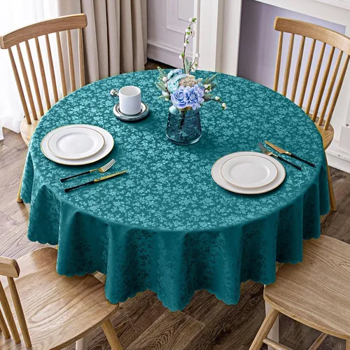 Vista 98 de Smiry Mantel cuadrado, mantel de vinilo resistente al agua, lavable, para cocina y comedor (azul bebé, 54 x 54 pulgadas)