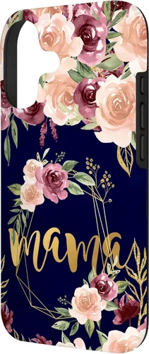 Vista 2 de Mama Floral New Mom Flower Print Pregnant Woman Watercolor Case for iPhone 17