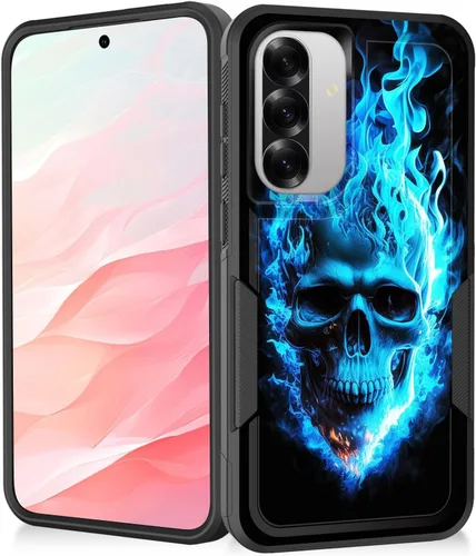 Vista 116 de Funda para Galaxy A14 5G, resistente de doble capa híbrida de policarbonato duro, goma suave, a prueba de golpes, funda protectora resistente