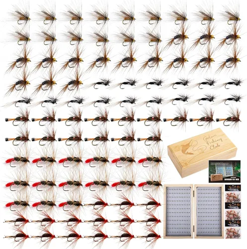 Vista 13 de Goture Fly Fishing Flies Kit,25pcs/30pcs/100pcs Fly Fishing Lures,Dry Flies Wet Flies Streamers Nymphs Flies, Fly Fishing Assortment Kit for Bass