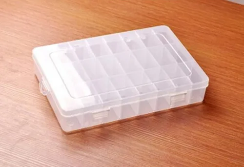 Vista 8 de Kamay's Caja de almacenamiento de plástico XL resistente ajustable con 24 compartimentos con sello de junta tórica, 3 cerraduras gruesas a presión