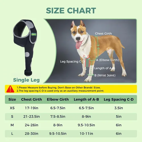 Vista 6 de Protector de codo para perro, manga delantera para codo y hombro, M