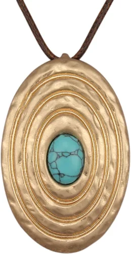 Vista 54 de Jeilwiy Collar de cuero para mujer, collar funky, gargantilla de cuerda con colgante, joyería de estilo bohemio