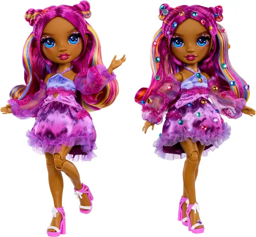 Vista 3 de Rainbow High Be Dazzling Fashion Dolls- Noemie Violette (Purple) with Bedazzler Tool and Sparkle Gems