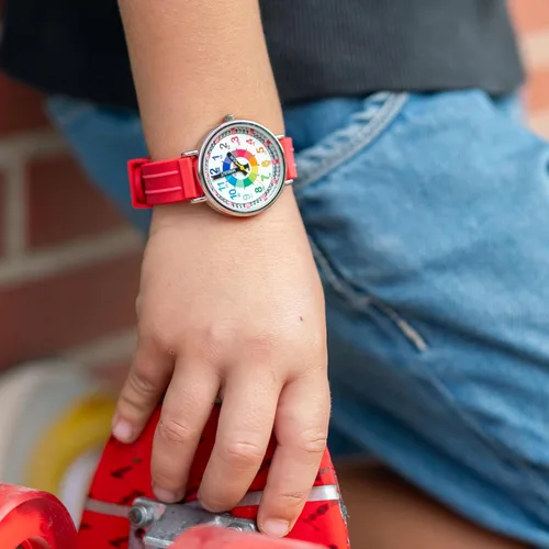 Vista 3 de Kiddus Educational Kids Watch for Children Boy and Girl. Analogue Time Teacher Wristwatch with Exercises. Japanese Quartz Movement. Easy to Read and