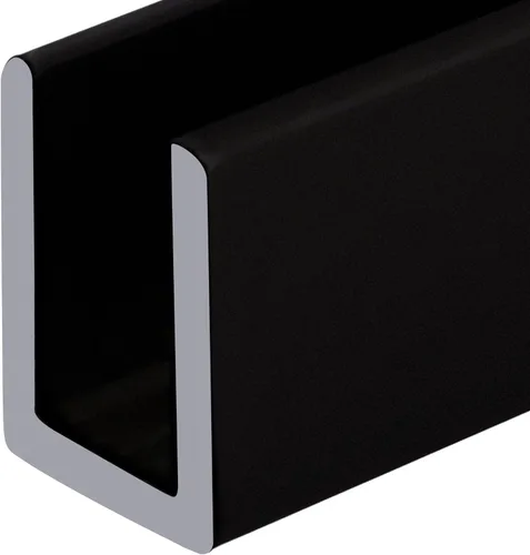 Vista 22 de Brixwell SDCD3812A-CCP12 Canal en U Profundo de Aluminio Anodizado Satinado Sin Marco para Puerta de Ducha para Vidrio de 3/8" de Grosor - Longitud