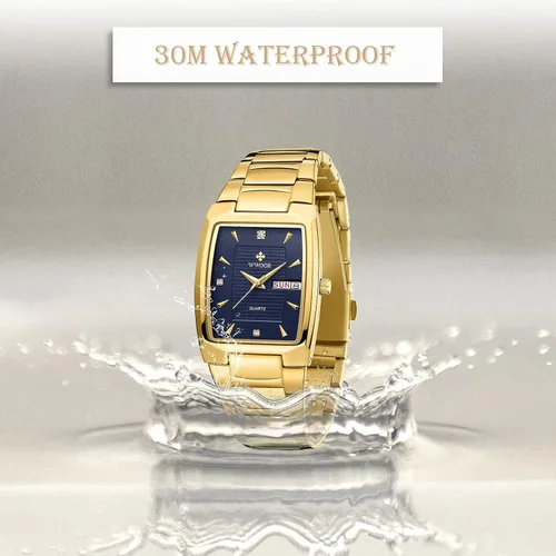 Vista 5 de Relojes cuadrados para hombres y mujeres de acero inoxidable para hombre cuadrado reloj con fecha impermeable analógico cuarzo moda negocios casual