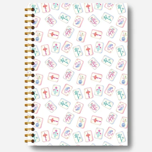 Vista 9 de Mahjong Accessories Notebook, Mahjong Gifts for Women Journal, Gifts for Mahjong Players Journal, Mahjong Hardcover Spiral Notebooks 5.5x8.3 Inch