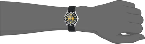 Vista 4 de Accutime Reloj analógico de cuarzo Batman para niños, niñas y adultos de todas las edades Cara negra y amarilla