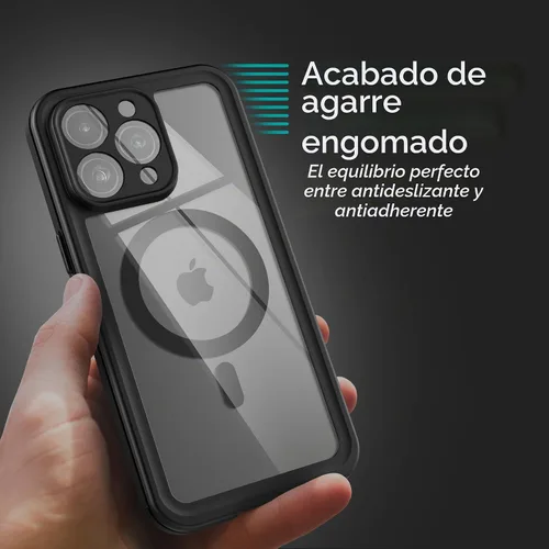 Vista 8 de Encased Titan - Funda impermeable para iPhone 15 Pro con clip para cinturón (compatible con MagSafe), funda protectora de cuerpo completo con funda