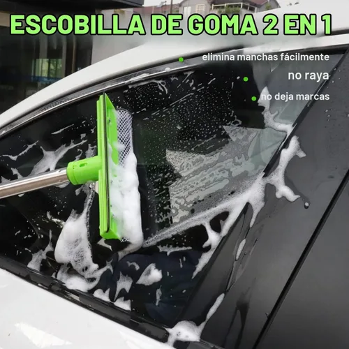 Vista 5 de Juego de 62" de cepillo de lavado de coche con mango largo, manopla de microfibra de chenilla, kits de limpieza para parabrisas, limpiaparabrisas