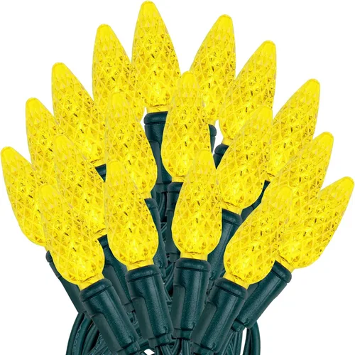 Vista 21 de Novelty Lights - Mini juego de 70 luces C6 LED de Navidad, serie de luces de grado comercial para exteriores, cable verde, 24 pies