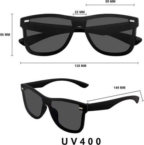 Vista 6 de Emblem Eyewear - Frameless Rimless Mirrored Lens Reflective Retro Vintage Sunglasses for Women Men