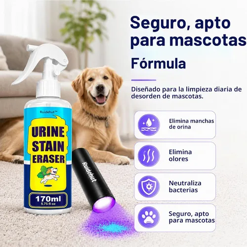 Vista 4 de Removedor de manchas y olores + kit detector de orina de mascotas