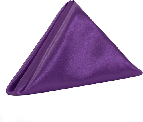Vista 30 de YOUR CHAIR COVERS - Servilletas de tela de satén lavables de gran tamaño de 20 pulgadas, con dobladillo, reutilizables, para restaurantes, cenas