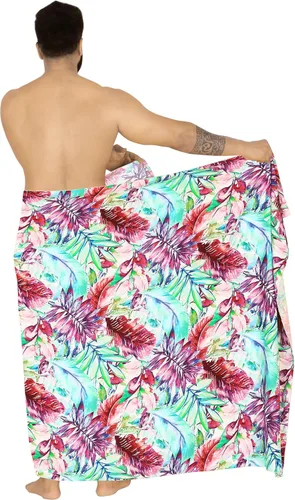 Vista 10 de HAPPY BAY Men's Sarong Cover Up Wraps Swim Beach