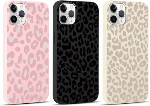 Vista 30 de Paquete de 3 Lindas Fundas con Estampado de Guepardo para iPhone 7/8/SE 2020/SE 2022 de 4.7", Fundas de Diseño Estético de Leopardo de Silicona