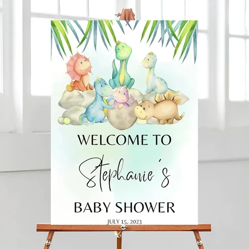 Vista 30 de Letrero de bienvenida para baby shower, tema oscuro, varios tamaños