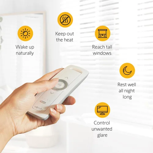 Vista 7 de Somfy Clever - Kit de motor de persiana inclinable, se adapta a tus persianas horizontales de 2 pulgadas, persianas inteligentes para seguridad