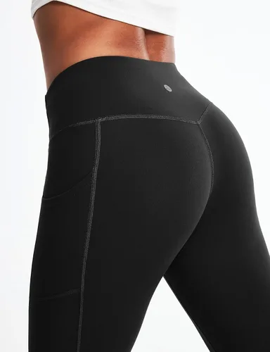 Vista 6 de Heathyoga - Leggings con forro de vellón y bolsillos para mujer, leggings térmicos, pantalones de yoga cálidos de cintura alta para mujer