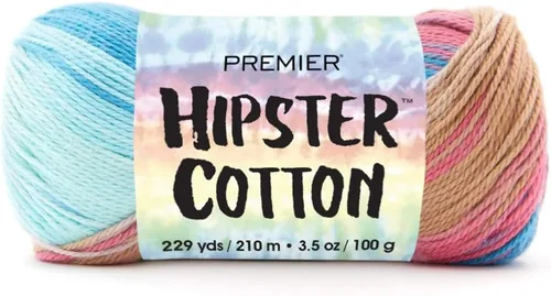 Vista 13 de Premier Yarns Hilo Hipster de Algodón, Hilo Ideal para Tejer a Ganchillo y Palillos, 100% Algodón y Hilo Ligero, Lavado a Máquina, Patines de Roller
