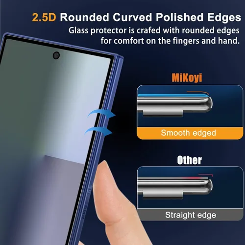 Vista 5 de Privacy Screen Protector for Samsung Galaxy Z Fold 8 Lens Protector [2+2] 9H Hardness Tempered Glass Protective Film + Camera Lens Protector