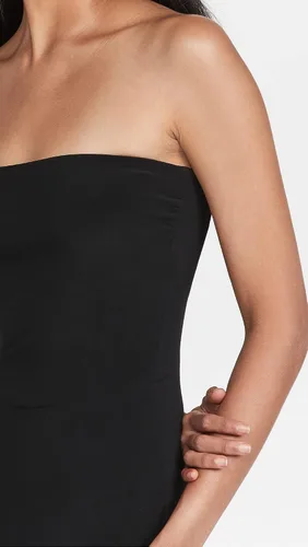 Vista 6 de Norma Kamali Vestido de cola de pez sin tirantes para mujer a media pantorrilla