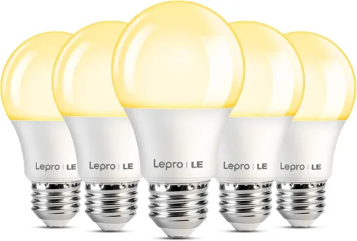 Vista 9 de Lepro Bombillas LED equivalentes a 60 vatios, 9 W, 800 lúmenes, no regulables, blanco cálido 2700 K, base media estándar A19 E26, 10000 horas