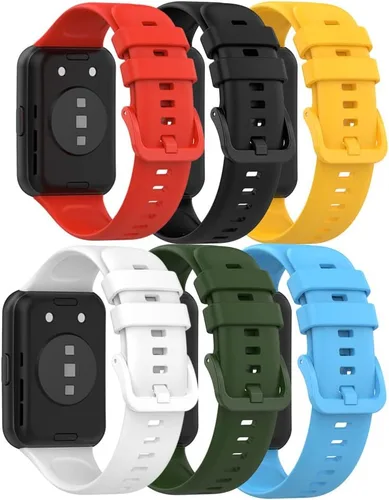 Vista 16 de Senter Correas de repuesto de goma suave de liberación rápida para Huawei Watch Fit 2 Smart Watch