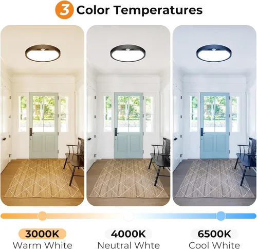 Vista 5 de slochi Paquete de 4 luces con sensor de movimiento para interiores, luces de armario de 5000 K con sensor de movimiento, 15 W, 1500 lúmenes, 7