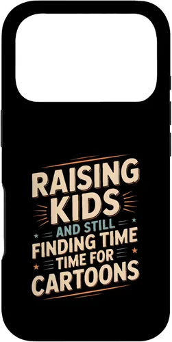 Vista 28 de Raising Kids and Still Finding Time Time for Cartoons Humor Case for iPhone XR