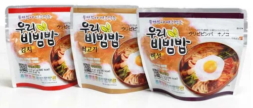 Vista 7 de Plato coreano listo para comer Woori Bibimbap de arrroz con ingredientes variados, 3.53 onzas, 335 kcal